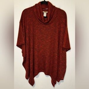 Davina Turtleneck Poncho Sweater Asymmetrical Womens P33 52725